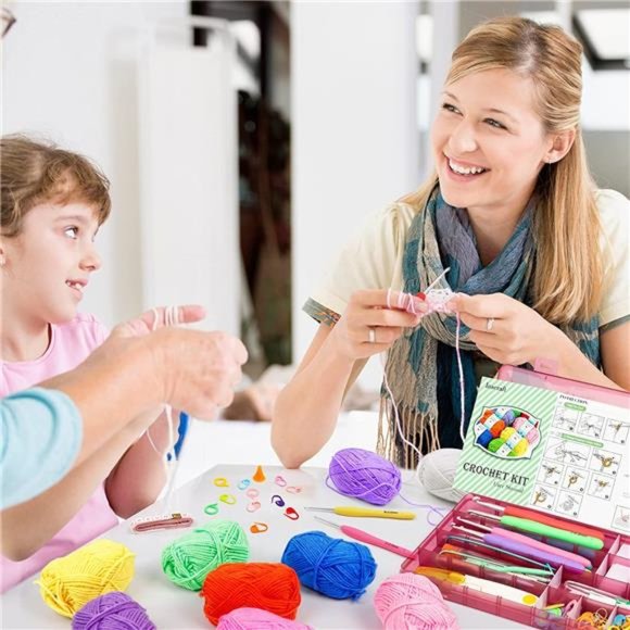 Crochet Yarn Kit for Beginners Adults and Kids, 1650 Yards 30 Colors - Picture 6 of 7